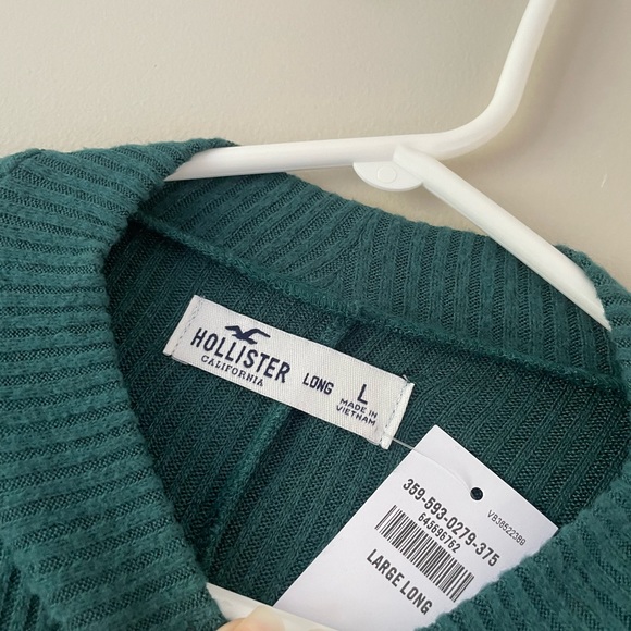 NWT Hollister Cozy Mockneck Mini Dress, Dark Green - Picture 4 of 9